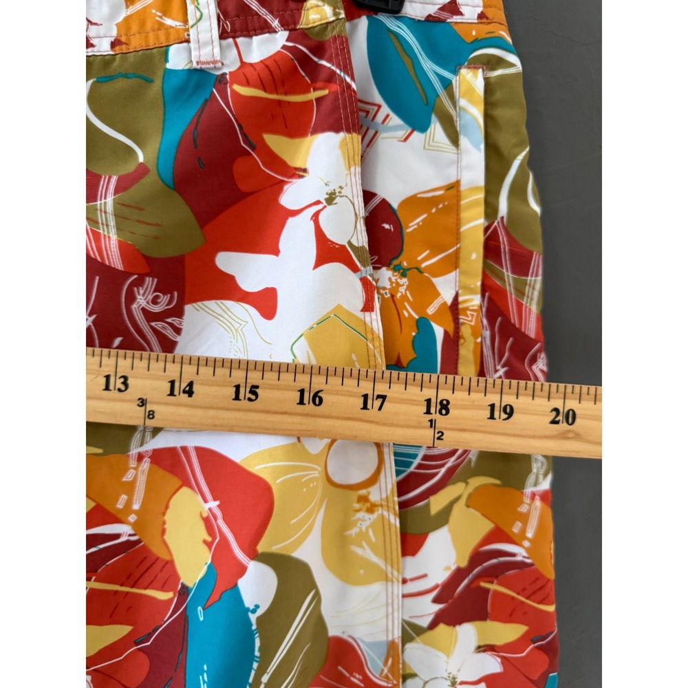 Aventura Clothing Sportif Womens Floral Skort Size 14 Tropical Orange Teal Mini - Picture 6 of 9